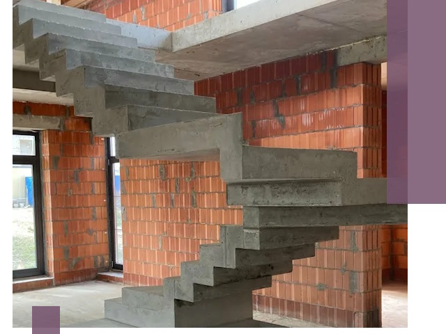 Изготовление бетонных лестниц под ключ в Саянске