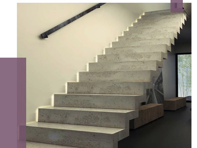 Облицовка бетонных лестниц в Саянске от 4578 руб/м2 