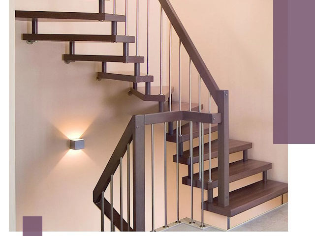 Изготовление лестниц на больцах в Саянске под ключ