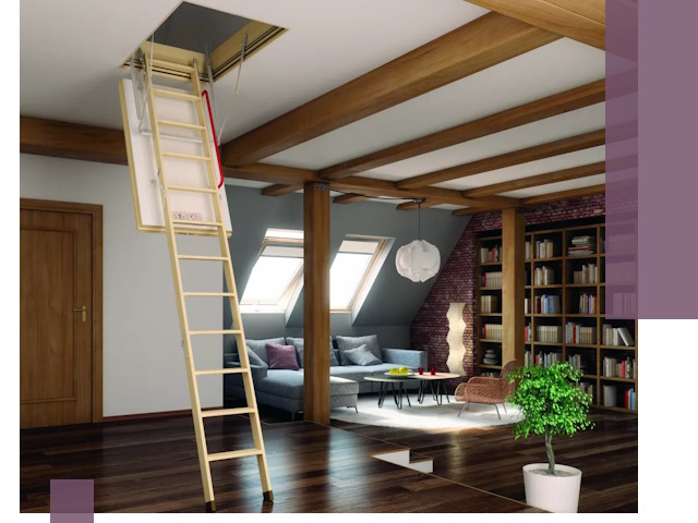 Чердачные лестницы под ключ в Саянске: изготовление и монтаж