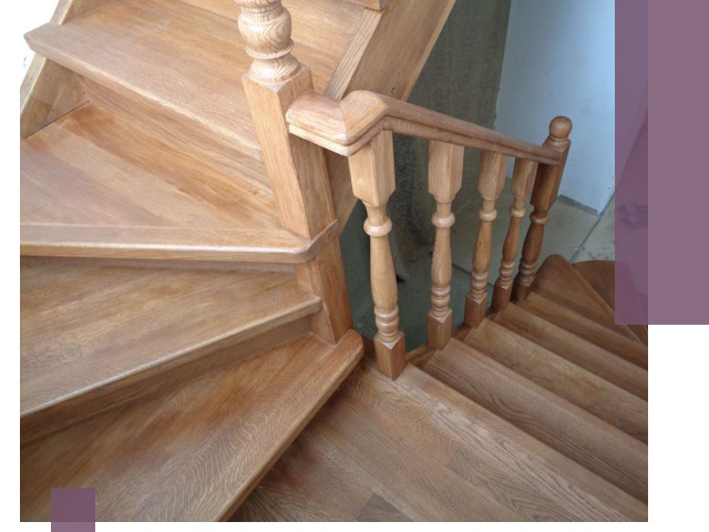 Дубовые лестницы под ключ в Саянске: изготовление и монтаж