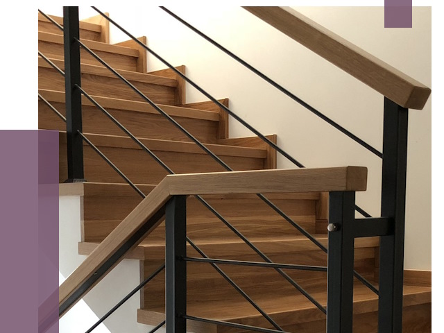 Обшивка металлической лестницы деревом в Саянске от 4324 руб.