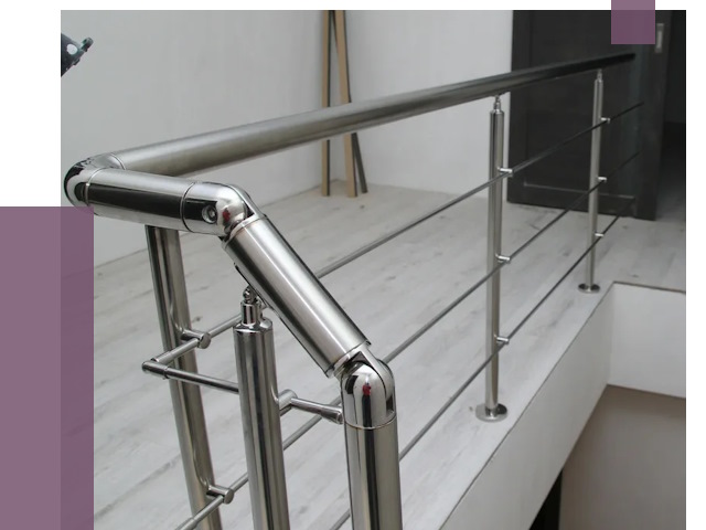 Перила из нержавеющей стали в Саянске от 8953 руб. под ключ | ПРОЛЁТ-Сск