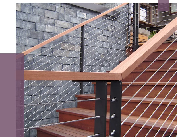 Тросовые перила под ключ в Саянске от 7732 руб.