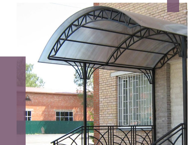 Металлические навесы и козырьки в Саянске от 12718 руб.