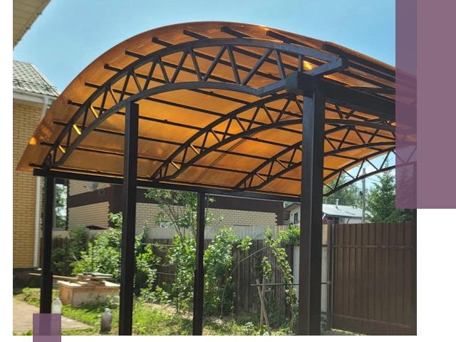 Изготовление навесов под ключ в Саянске из качественных материалов