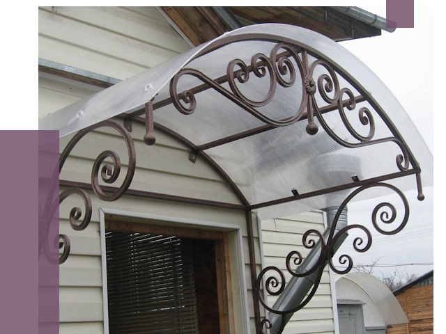 Изготовление козырьков в Саянске от 7325 руб. — заказать | ПРОЛЁТ-Сск