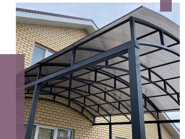 Монтаж козырьков в Саянске от 11446 руб. | ПРОЛЁТ-Сск