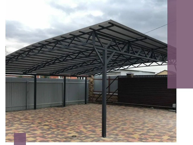 Недорогие навесы под ключ в Саянске — изготовление и монтаж