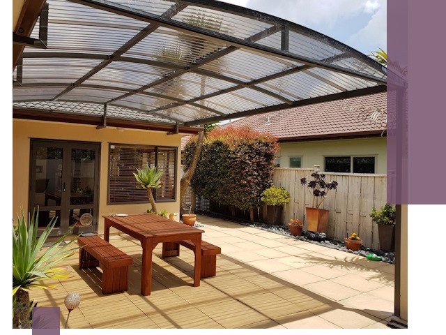 Навесы во двор под ключ в Саянске — изготовление и монтаж