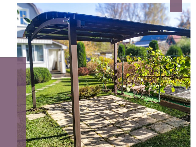 Навесы для дачи в Саянске от 12667 руб. под ключ — ПРОЛЁТ-Сск