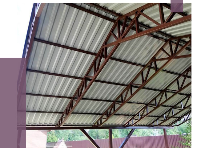 Навесы из профнастила в Саянске от 7325 руб. | ПРОЛЁТ-Сск