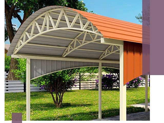 Навесы из профнастила под ключ в Саянске — установка и монтаж