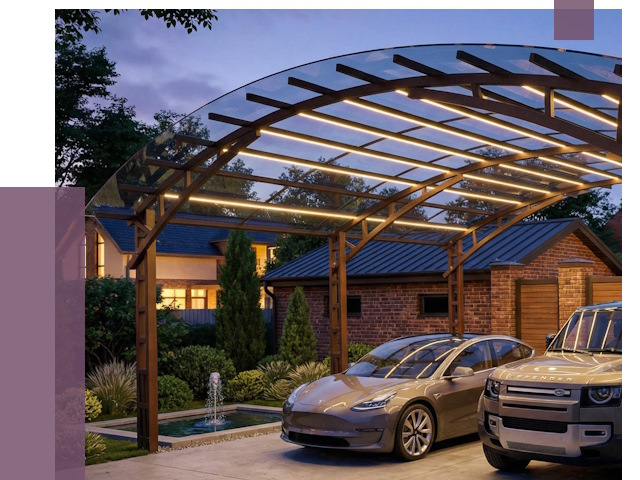 Металлические навесы в Саянске от 12616 руб. под ключ — ПРОЛЁТ-Сск