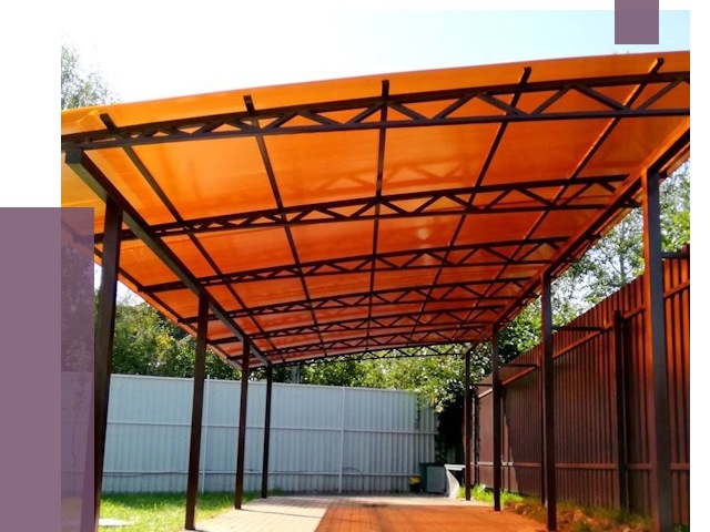 Односкатные навесы под ключ в Саянске от 13074 руб. 