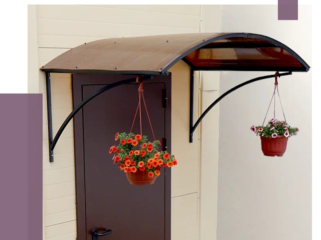 Козырьки над входом в Саянске от 14752 руб.  | ПРОЛЁТ-Сск