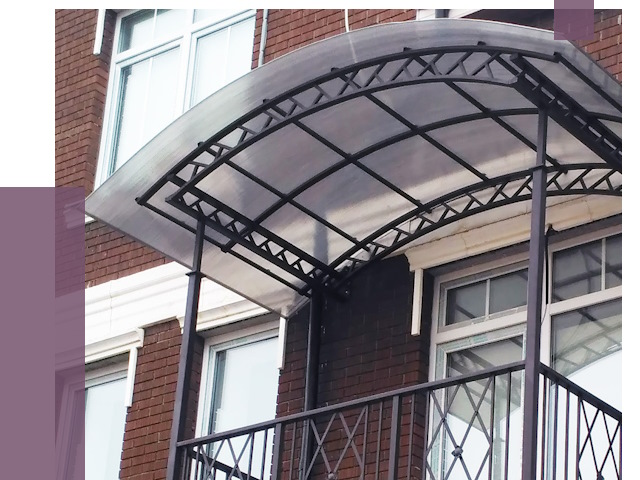 Козырьки над балконом в Саянске от 8597 руб.  | ПРОЛЁТ-Сск