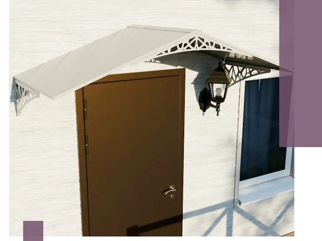 Металлические козырьки на входы и террасы в Саянске