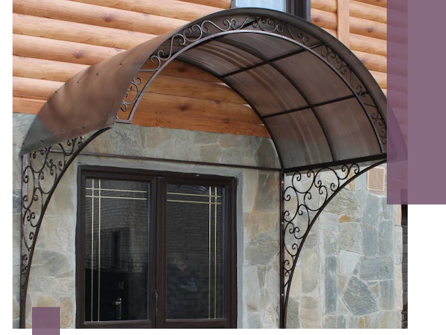 Арочные козырьки под ключ в Саянске: изготовление и монтаж