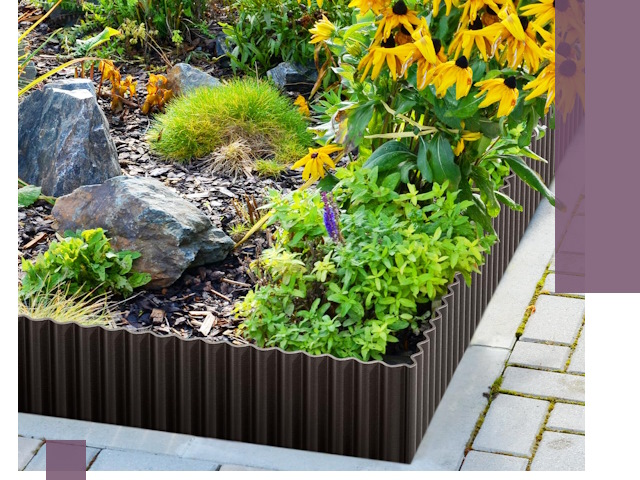 Металлические бордюры для клумб в Саянске — производство и монтаж