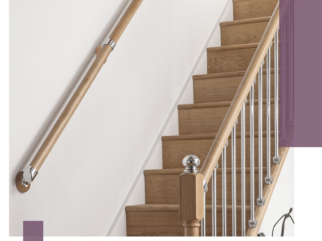 Пристенные поручни из стали и нержавейки под монтаж в Саянске